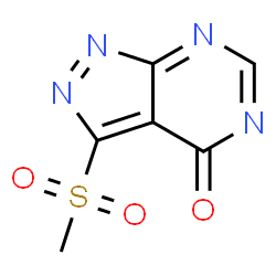 ChemSpider 2D Image | 3-(Methylsulfonyl)-4H-pyrazolo[3,4-d]pyrimidin-4-one | C6H4N4O3S