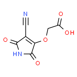 ChemSpider 2D Image | [(4-Cyano-2,5-dioxo-2,5-dihydro-1H-pyrrol-3-yl)oxy]acetic acid | C7H4N2O5