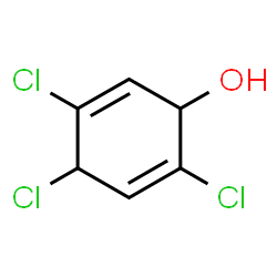 ChemSpider 2D Image | 2,4,5-Trichloro-2,5-cyclohexadien-1-ol | C6H5Cl3O