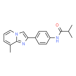 ChemSpider 2D Image | 2-Methyl-N-[4-(8-methylimidazo[1,2-a]pyridin-2-yl)phenyl]propanamide | C18H19N3O