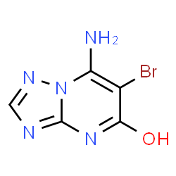 ChemSpider 2D Image | 7-Amino-6-bromo[1,2,4]triazolo[1,5-a]pyrimidin-5-ol | C5H4BrN5O