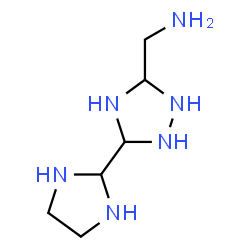 ChemSpider 2D Image | 1-[5-(2-Imidazolidinyl)-1,2,4-triazolidin-3-yl]methanamine | C6H16N6