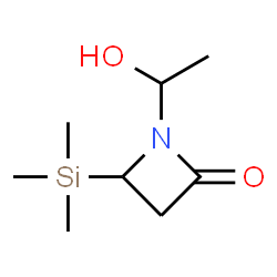 ChemSpider 2D Image | 1-(1-Hydroxyethyl)-4-(trimethylsilyl)-2-azetidinone | C8H17NO2Si