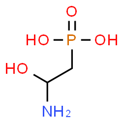 ChemSpider 2D Image | (2-Amino-2-hydroxyethyl)phosphonic acid | C2H8NO4P