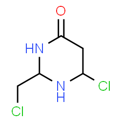 ChemSpider 2D Image | 6-Chloro-2-(chloromethyl)tetrahydro-4(1H)-pyrimidinone | C5H8Cl2N2O