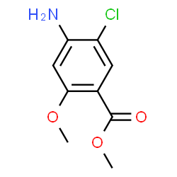 ChemSpider 2D Image | Methyl 4-amino-5-chloro-2-methoxybenzoate | C9H10ClNO3