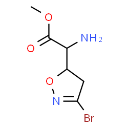 ChemSpider 2D Image | Methyl amino(3-bromo-4,5-dihydro-1,2-oxazol-5-yl)acetate | C6H9BrN2O3