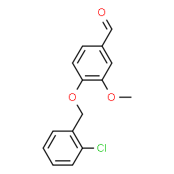 ChemSpider 2D Image | 4-(2-Chloro-benzyloxy)-3-methoxy-benzaldehyde | C15H13ClO3
