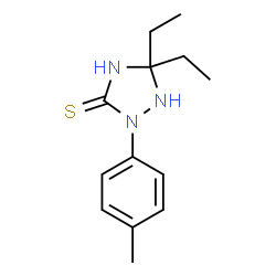 ChemSpider 2D Image | 5,5-Diethyl-2-(4-methylphenyl)-1,2,4-triazolidine-3-thione | C13H19N3S