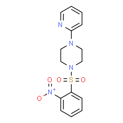 ChemSpider 2D Image | 1-(2-nitro-benzenesulfonyl)-4-pyridin-2-yl-piperazine | C15H16N4O4S