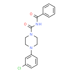 ChemSpider 2D Image | N-Benzoyl-4-(3-chlorophenyl)-1-piperazinecarboxamide | C18H18ClN3O2