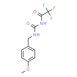 ChemSpider 2D Image | 2,2,2-Trifluoro-N-[(4-methoxybenzyl)carbamoyl]acetamide | C11H11F3N2O3