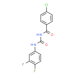 ChemSpider 2D Image | 4-Chloro-N-[(3,4-difluorophenyl)carbamoyl]benzamide | C14H9ClF2N2O2