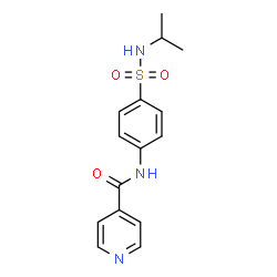 ChemSpider 2D Image | N-[4-(Isopropylsulfamoyl)phenyl]isonicotinamide | C15H17N3O3S