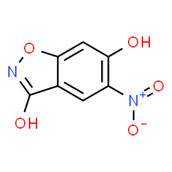 ChemSpider 2D Image | 5-Nitro-1,2-benzoxazole-3,6-diol | C7H4N2O5