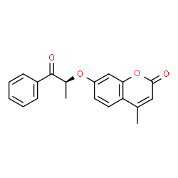 ChemSpider 2D Image | 4-Methyl-7-{[(2S)-1-oxo-1-phenyl-2-propanyl]oxy}-2H-chromen-2-one | C19H16O4