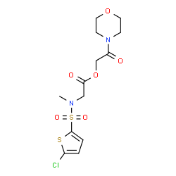 ChemSpider 2D Image | 2-(4-Morpholinyl)-2-oxoethyl N-[(5-chloro-2-thienyl)sulfonyl]-N-methylglycinate | C13H17ClN2O6S2