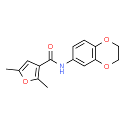 ChemSpider 2D Image | N-(2,3-Dihydro-1,4-benzodioxin-6-yl)-2,5-dimethyl-3-furamide | C15H15NO4
