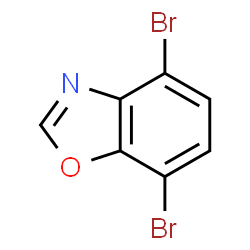 ChemSpider 2D Image | 4,7-Dibromo-1,3-benzoxazole | C7H3Br2NO