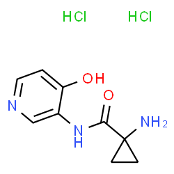 ChemSpider 2D Image | 1-Amino-N-(4-hydroxy-3-pyridinyl)cyclopropanecarboxamide dihydrochloride | C9H13Cl2N3O2