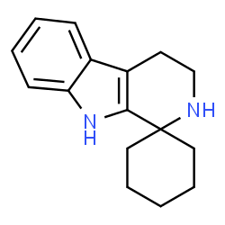 ChemSpider 2D Image | 2,3,4,9-Tetrahydrospiro[beta-carboline-1,1'-cyclohexane] | C16H20N2