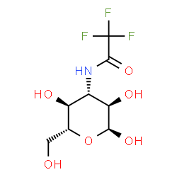 ChemSpider 2D Image | 3-Deoxy-3-[(trifluoroacetyl)amino]-alpha-D-glucopyranose | C8H12F3NO6