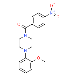 ChemSpider 2D Image | [4-(2-Methoxyphenyl)-1-piperazinyl](4-nitrophenyl)methanone | C18H19N3O4