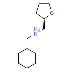 ChemSpider 2D Image | Cyclohexyl-N-[(2R)-tetrahydro-2-furanylmethyl]methanaminium | C12H24NO