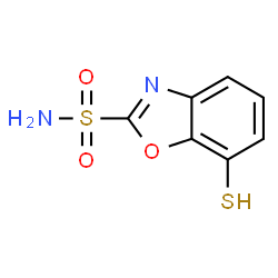 ChemSpider 2D Image | 7-Sulfanyl-1,3-benzoxazole-2-sulfonamide | C7H6N2O3S2