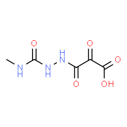 ChemSpider 2D Image | 3-[2-(Methylcarbamoyl)hydrazino]-2,3-dioxopropanoic acid | C5H7N3O5