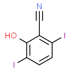 ChemSpider 2D Image | 2-Hydroxy-3,6-diiodobenzonitrile | C7H3I2NO