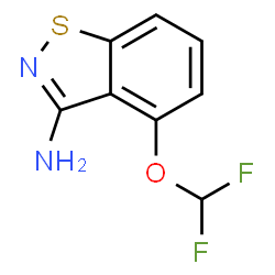 ChemSpider 2D Image | 4-(Difluoromethoxy)-1,2-benzothiazol-3-amine | C8H6F2N2OS