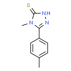 ChemSpider 2D Image | 4-Methyl-5-(p-tolyl)-4H-1,2,4-triazole-3-thiol | C10H11N3S