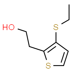 ChemSpider 2D Image | 2-[3-(Ethylsulfanyl)-2-thienyl]ethanol | C8H12OS2