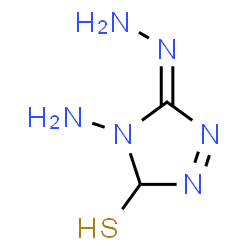 ChemSpider 2D Image | (5E)-4-Amino-5-hydrazono-4,5-dihydro-3H-1,2,4-triazole-3-thiol | C2H6N6S