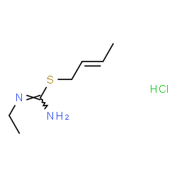 ChemSpider 2D Image | (2E)-2-Buten-1-yl N'-ethylcarbamimidothioate hydrochloride (1:1) | C7H15ClN2S