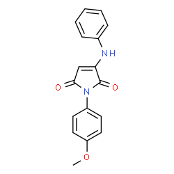 ChemSpider 2D Image | 3-Anilino-1-(4-methoxyphenyl)-1H-pyrrole-2,5-dione | C17H14N2O3