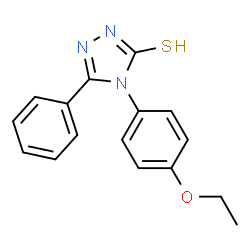 ChemSpider 2D Image | 4-(4-Ethoxyphenyl)-5-phenyl-2,4-dihydro-3H-1,2,4-triazole-3-thione | C16H15N3OS