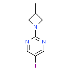ChemSpider 2D Image | 5-Iodo-2-(3-methyl-1-azetidinyl)pyrimidine | C8H10IN3