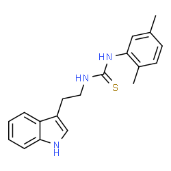 ChemSpider 2D Image | 1-(2,5-Dimethylphenyl)-3-[2-(1H-indol-3-yl)ethyl]thiourea | C19H21N3S
