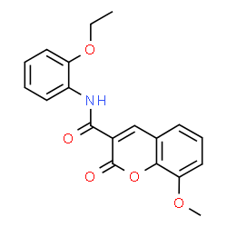 ChemSpider 2D Image | N-(2-Ethoxyphenyl)-8-methoxy-2-oxo-2H-chromene-3-carboxamide | C19H17NO5