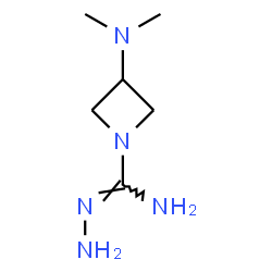 ChemSpider 2D Image | 3-(Dimethylamino)-1-azetidinecarbohydrazonamide | C6H15N5