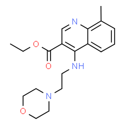 ChemSpider 2D Image | Ethyl 8-methyl-4-{[2-(4-morpholinyl)ethyl]amino}-3-quinolinecarboxylate | C19H25N3O3