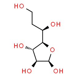 ChemSpider 2D Image | (2R,3S,4S,5R)-5-[(1R)-1,3-Dihydroxypropyl]tetrahydro-2,3,4-furantriol | C7H14O6