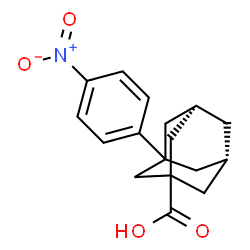 ChemSpider 2D Image | (5R,7S)-3-(4-Nitrophenyl)-1-adamantanecarboxylic acid | C17H19NO4