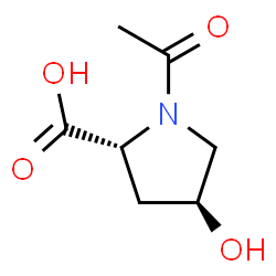ChemSpider 2D Image | (4S)-1-Acetyl-4-hydroxy-D-proline | C7H11NO4
