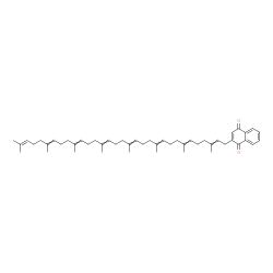 ChemSpider 2D Image | 2-(3,7,11,15,19,23,27,31-Octamethyl-2,6,10,14,18,22,26,30-dotriacontaoctaen-1-yl)-1,4-naphthoquinone | C50H70O2