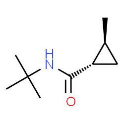 ChemSpider 2D Image | (1S,2S)-2-Methyl-N-(2-methyl-2-propanyl)cyclopropanecarboxamide | C9H17NO