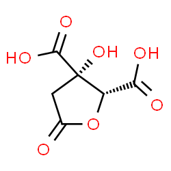 ChemSpider 2D Image | (2R,3S)-3-Hydroxy-5-oxotetrahydro-2,3-furandicarboxylic acid (non-preferred name) | C6H6O7
