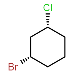 ChemSpider 2D Image | (1S,3R)-1-Bromo-3-chlorocyclohexane | C6H10BrCl